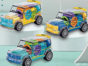 Transparent Jeeps Toy for Kids - Friction Power Jeep Toys for Boys and Girls