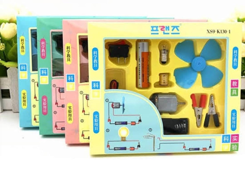 Science School Projects Experiment Kits Fan Light Bulb Electric Circuit Physics